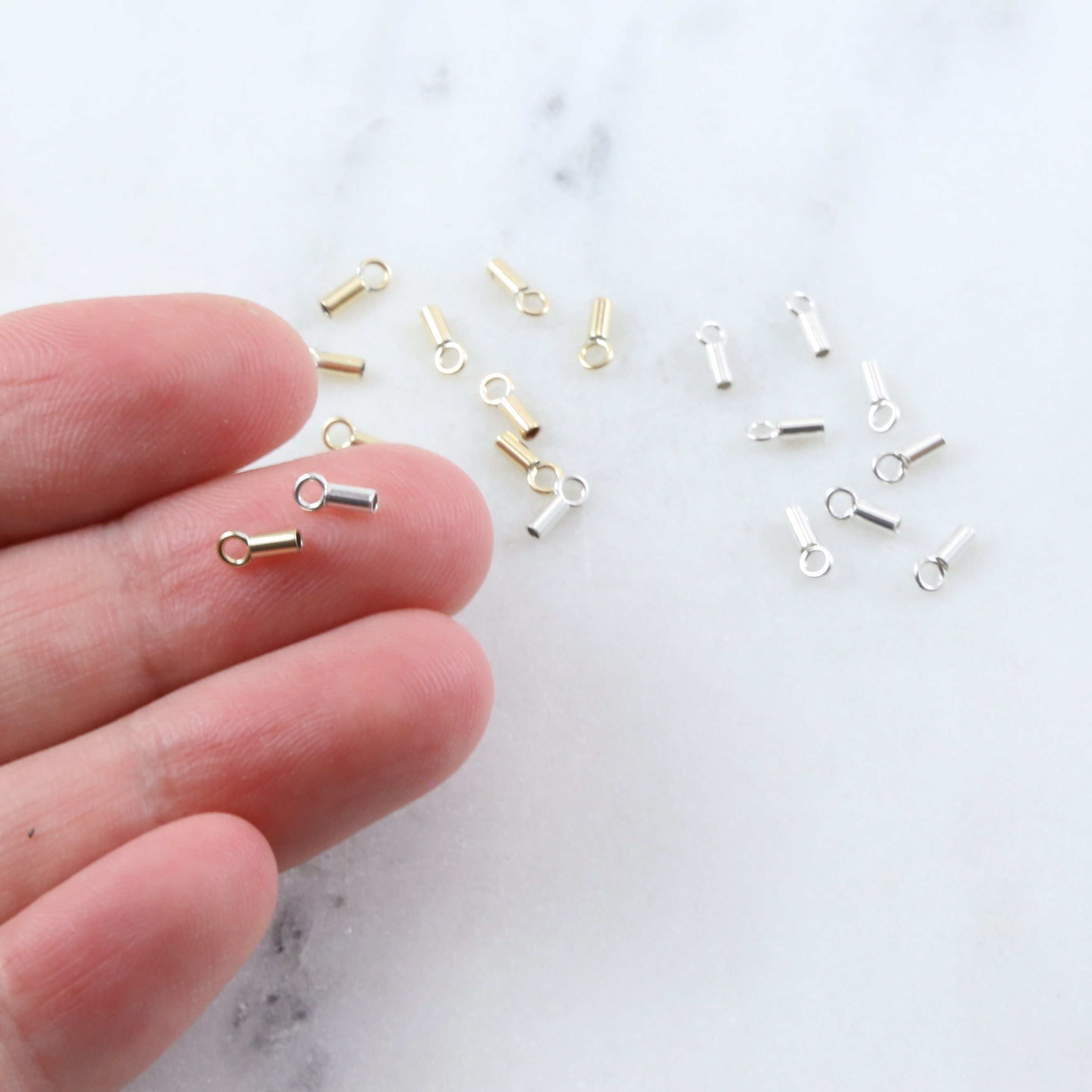 10 Pieces 1mm Beading Chain End Crimp Cap Solder Cap Closed Etsy