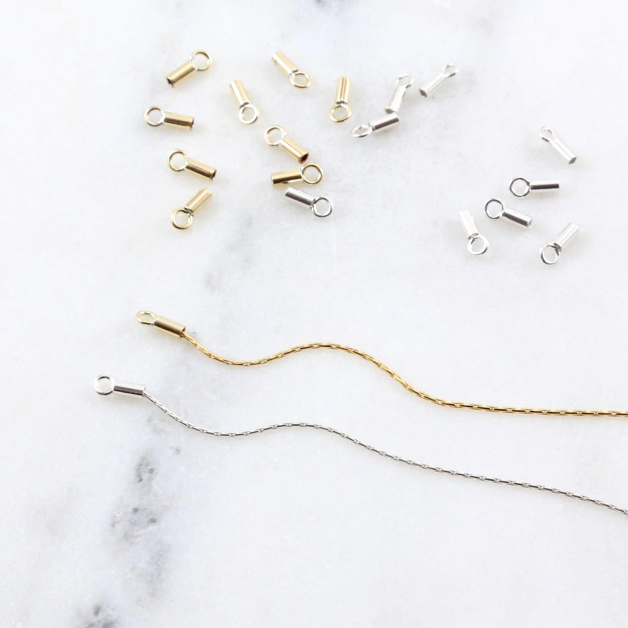 10 Pieces 1mm Beading Chain End Crimp Cap Solder Cap Closed Etsy