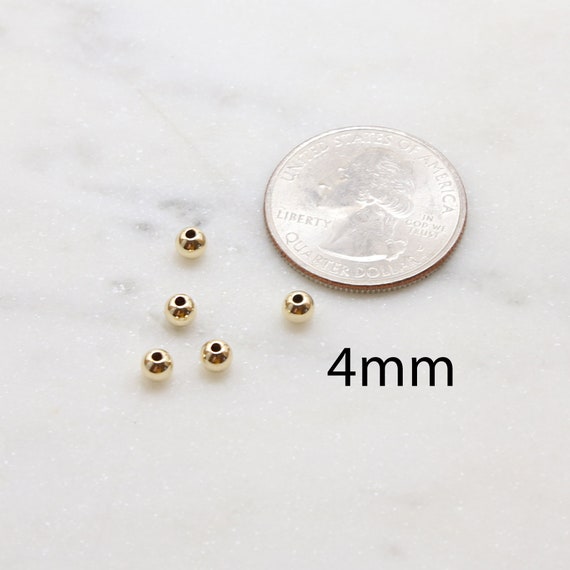 2mm 3mm 4mm 5mm 6mm 8mm Metal Seed Beads Gold Round Spacer Ball