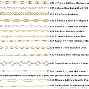 Chaînes non finies remplies d'or 14 carats pour bijoux permanents image 3