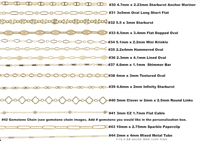 Chaînes non finies remplies d'or 14 carats pour bijoux permanents image 3
