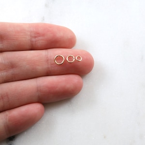 25 pcs 3mm 24 gauge Open Jump Ring 14K Gold Filled, Sterling Silver, Rose Gold Filled, Jewelry Necklace Findings, Small Ring Circle image 6