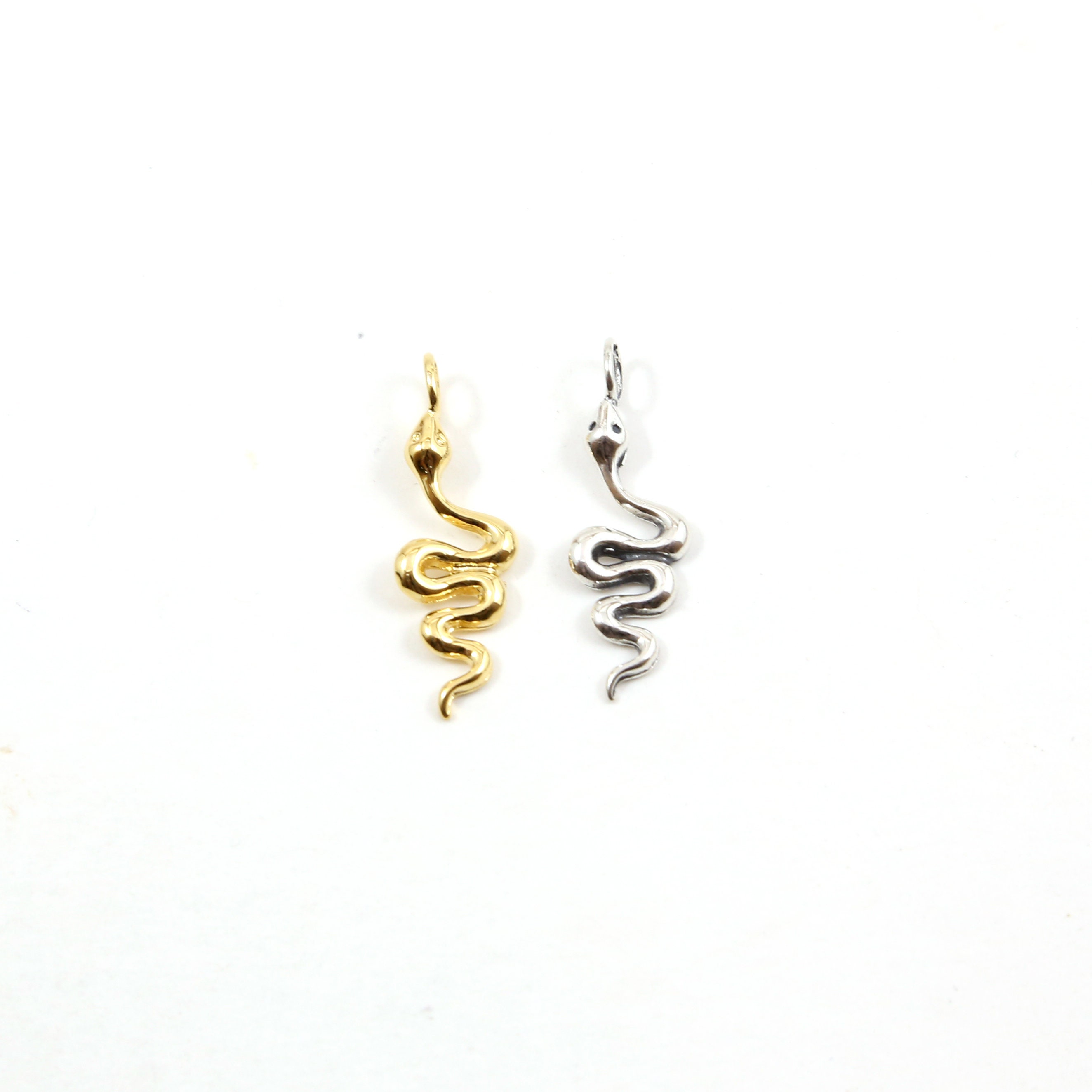 Curled Snake Charm | Gold plated | Pandora US