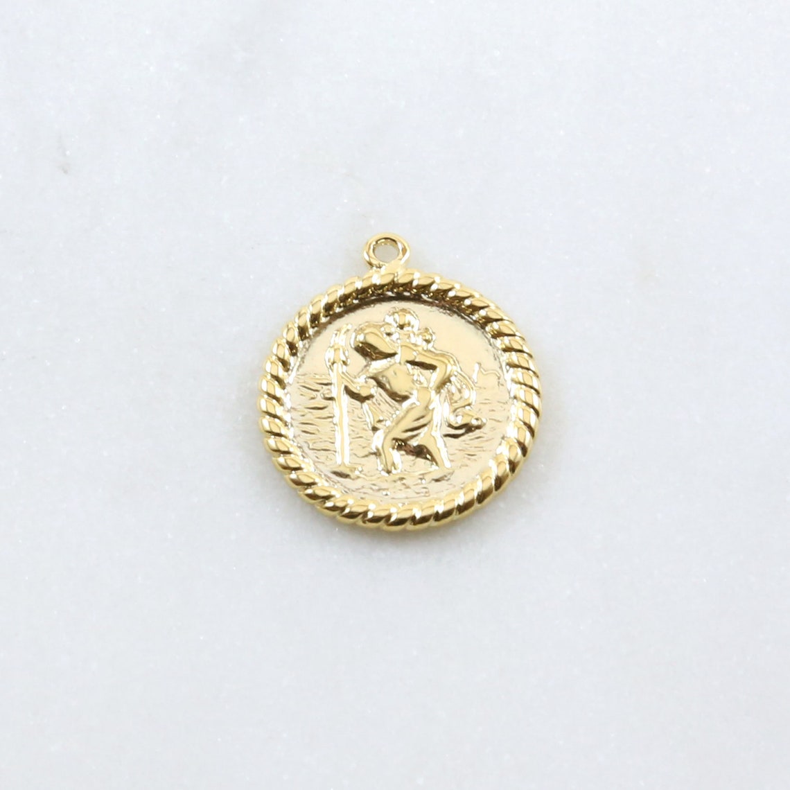 Saint Christopher Miraculous Medal 15mm Coin Patron Saint - Etsy