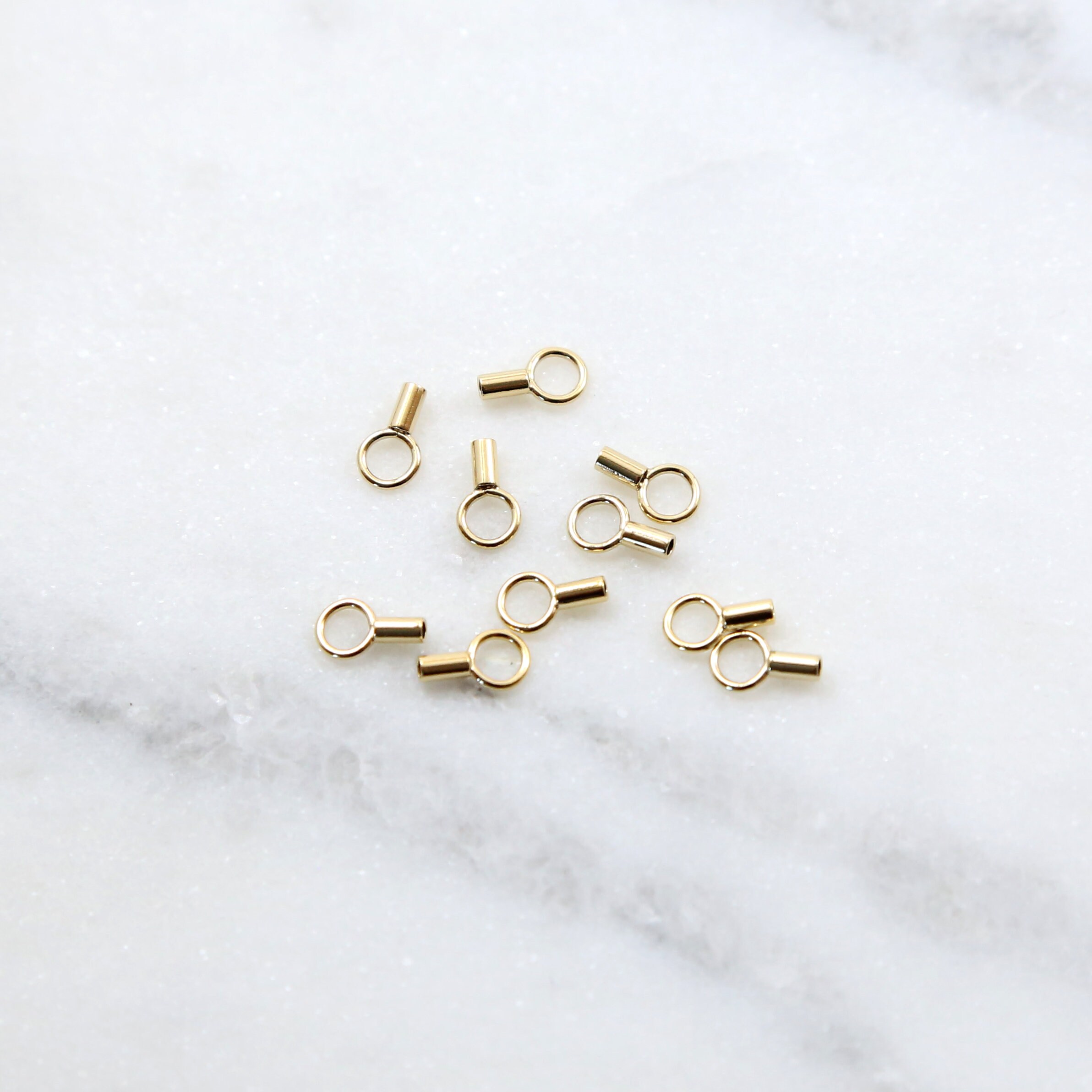 10 Pieces 1mm Inner Dimension Beading Chain End Crimp Cap Etsy