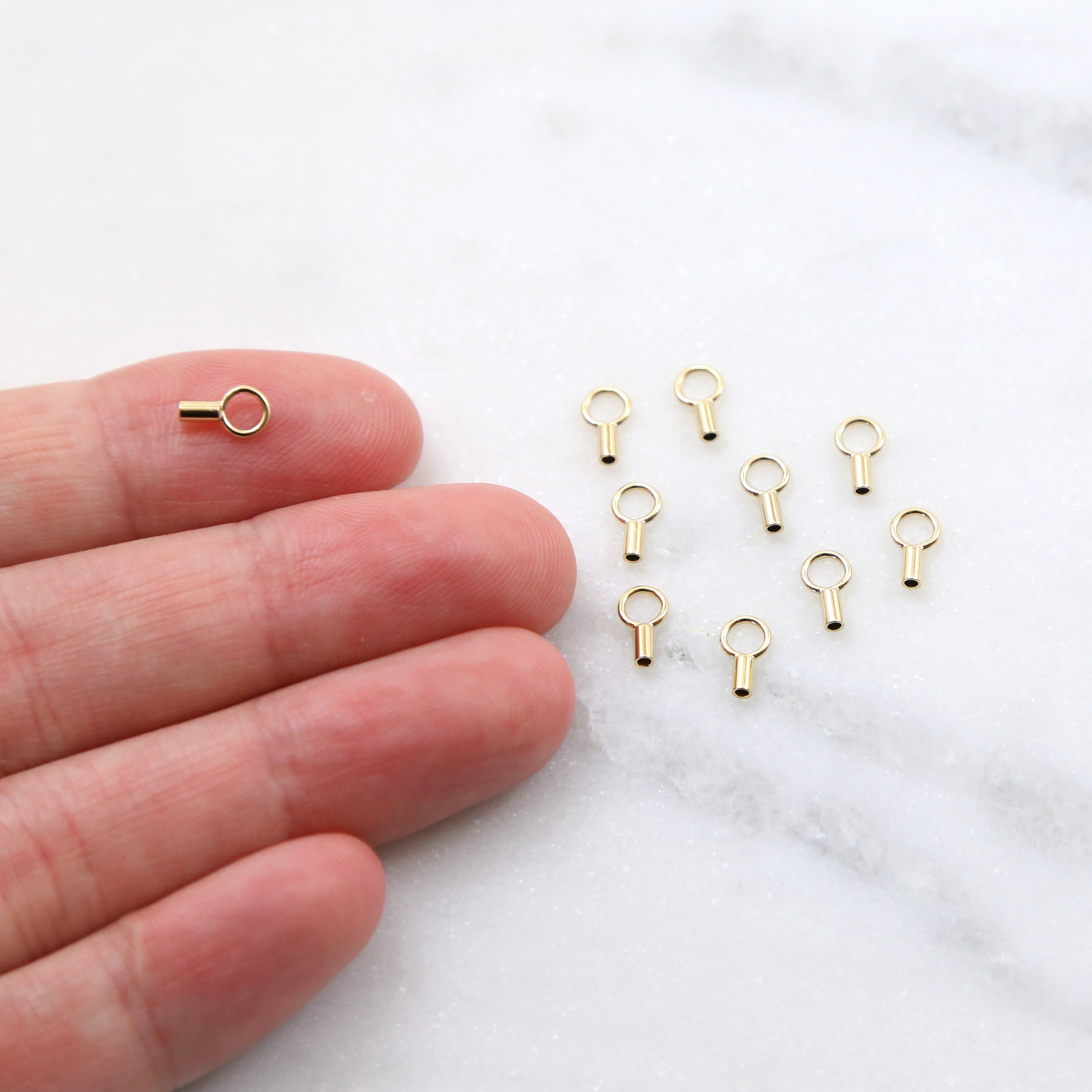 10 Pieces 1mm Inner Dimension Beading Chain End Crimp Cap Etsy