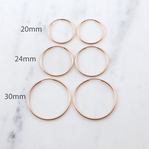 14k Rose Gold-filled Endless Hoops Earrings 24mm 14k Rose Gold-filled Endless Hoops Earrings 24mm