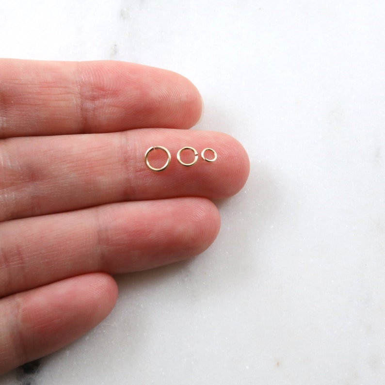 Jewelry Findings Diy Necklace 5mm 20 gauge Open Jump Ring Rose Gold Filled 25 pcs Small Ring Circle Sterling Silver 14K Gold Filled