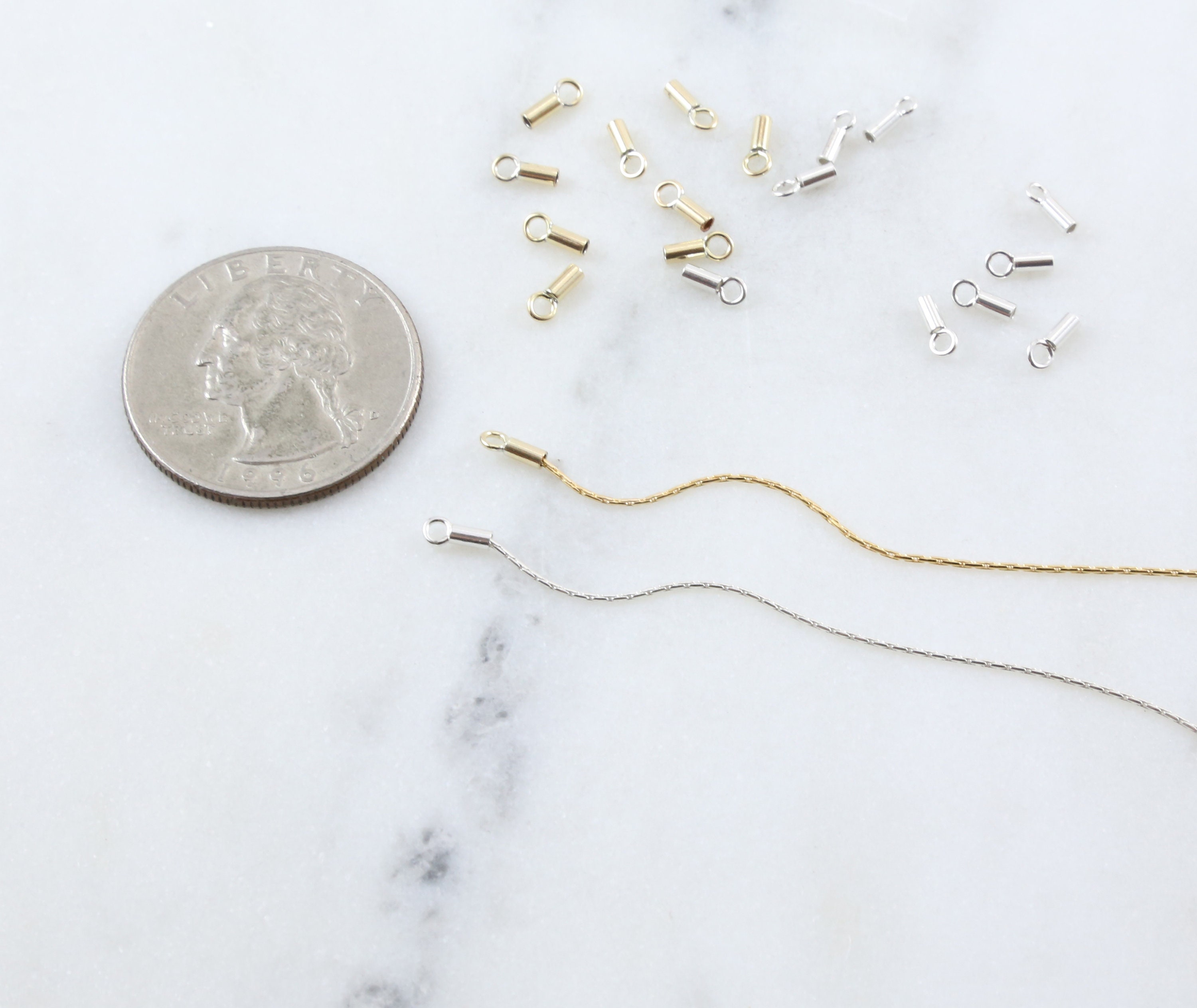 10 Pieces 1mm Beading Chain End Crimp Cap Solder Cap Closed Etsy