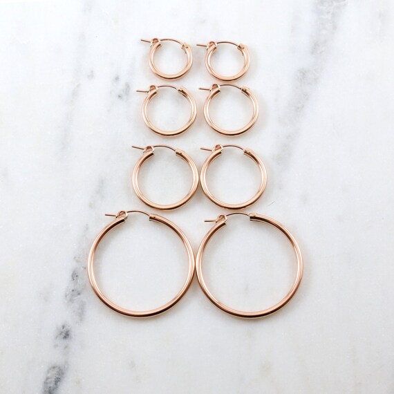 Hoop Earrings 34mm Hammered Sterling Silver Click Close Hoop Earrings 34mm Hammered Sterling Silver Click Close