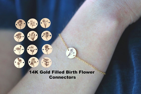 14K Gold Filled Bracelet Charms and Connectors 19 Style options Irina Disc