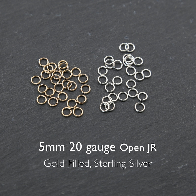 Jewelry Findings Diy Necklace 5mm 20 gauge Open Jump Ring Rose Gold Filled 25 pcs Small Ring Circle Sterling Silver 14K Gold Filled