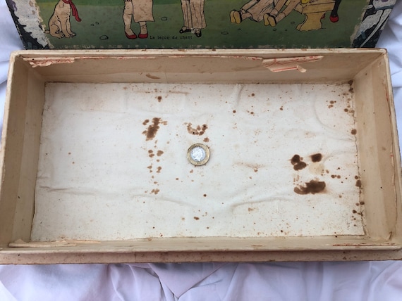 Antique French Boudoir Box. Jewellery Trinkets Sc… - image 9