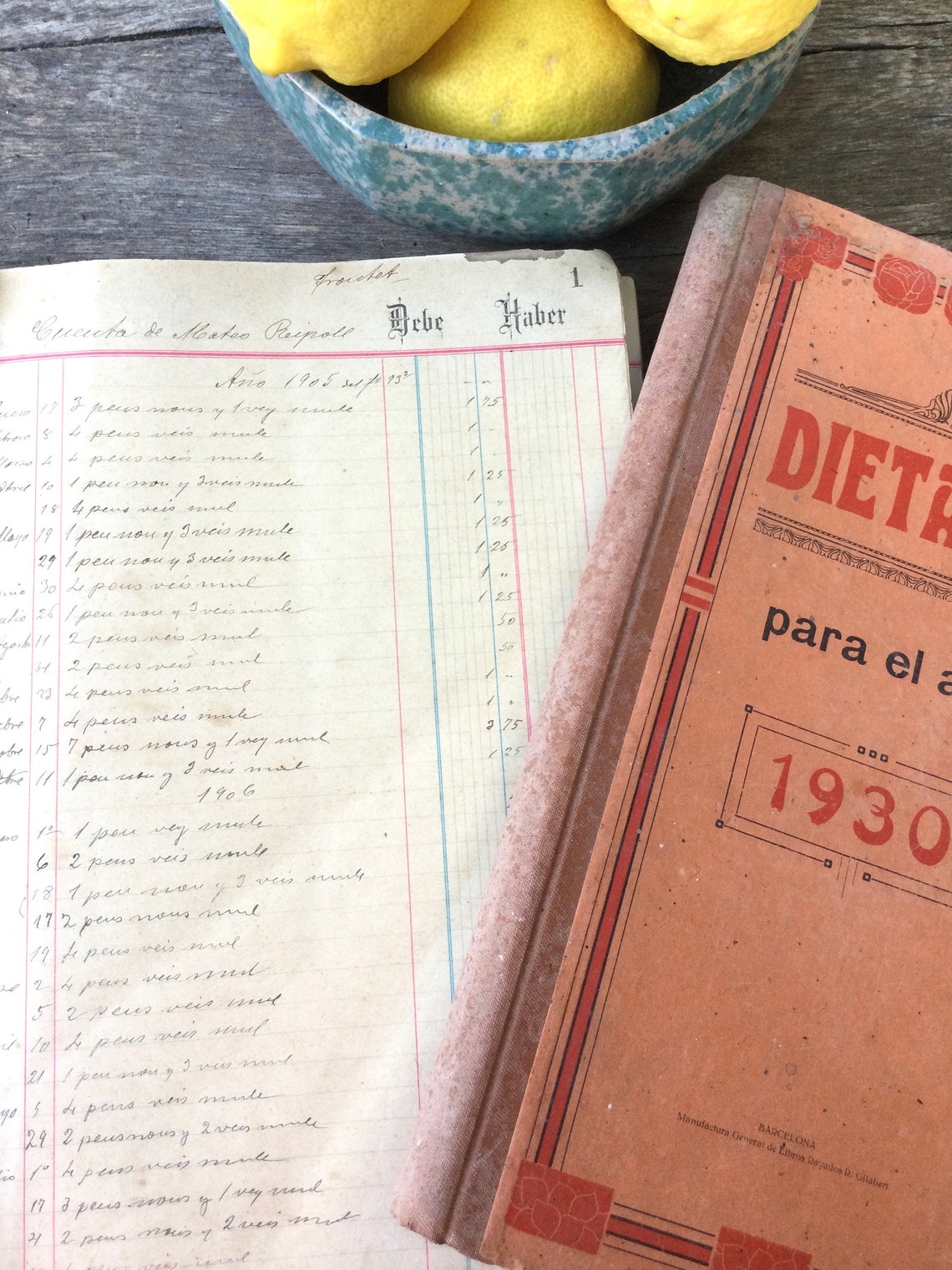 Antique SPANISH Ledger Sheets 20 Pages from 1912 1930. Etsy