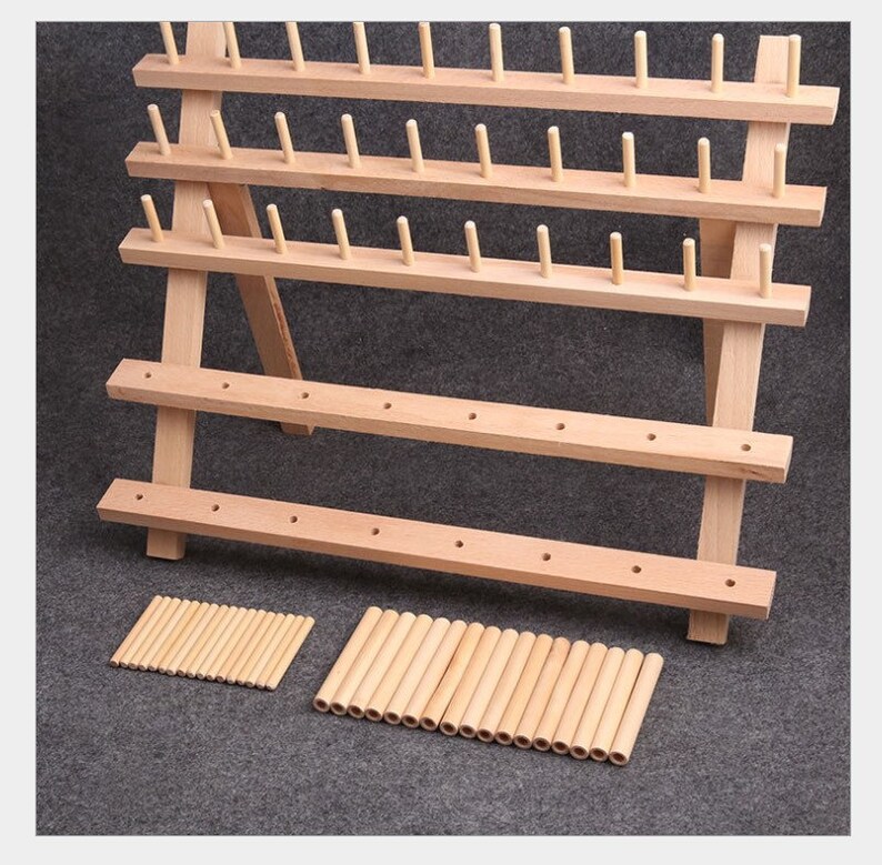 spool-rack-wooden-spool-rack-wooden-rack-macrame-spool-rack-etsy