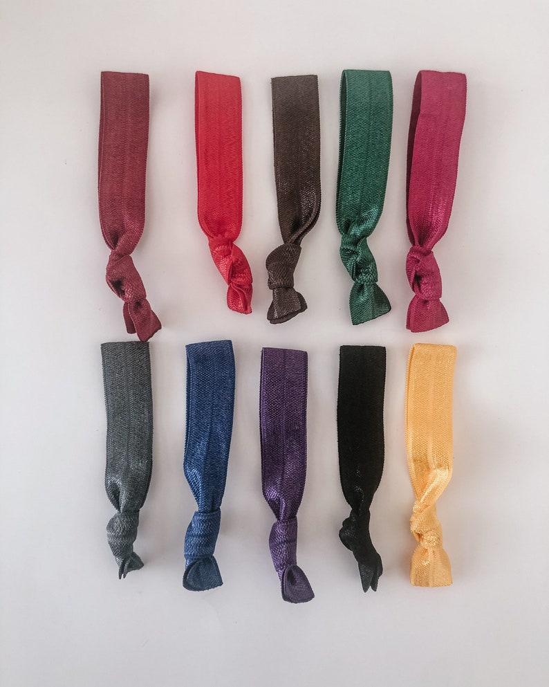 Pack of 10 hair ties everyday hair ties no crease hair Etsy