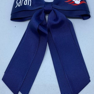 Disney Cruise Line inspired Cheer Hair Bow 4” or 7” can be Personalised Alligator clip or ponytail ring