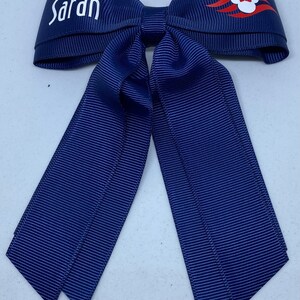 Disney Cruise Line inspired Cheer Hair Bow 4” or 7” can be Personalised Alligator clip or ponytail ring
