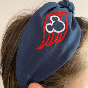 Disney Cruise Line inspired Handmade Mickey Mouse DCL Logo Cheer Knotted Headband Alice Band Hair Band