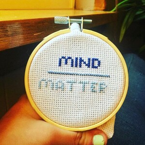 Custom cross stitch lettering