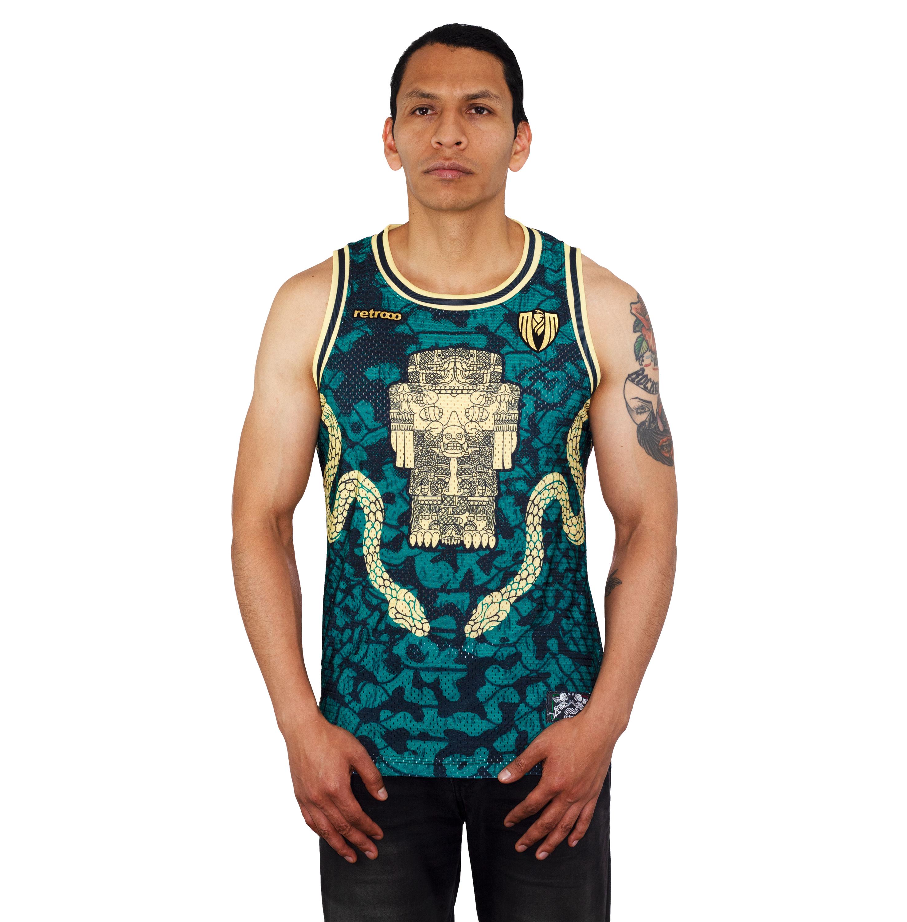 Retro Mexico Guerrero Huitzilopochtli Urbano Basket Jersey