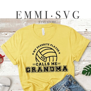 my favorite player calls me grandma svg, volleyball grandma svg, loud proud grandma, volleyball grandson, volleyball family shirt