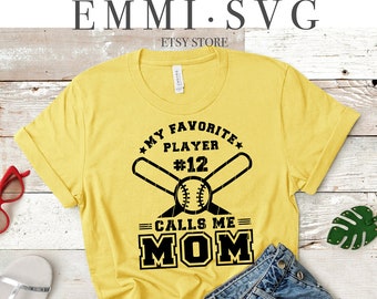meu jogador favorito me chama de mãe svg, mãe de beisebol svg, mãe orgulhosa e barulhenta, camisa de família de beisebol, filho de beisebol, mãe alegre svg
