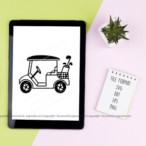 ゴルフ カート svg、ゴルフ svg、ゴルフ svg、手描き、クリカット、ベクター、線画、シルエット、デカール、ステンシル、ビニール、カッティング ファイル、