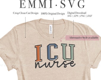 ICU nurse svg shirt design, ICU nurse png sublimation shirt, intensive care unit svg design, nurse svg cut file, nurse day svg nursing shirt