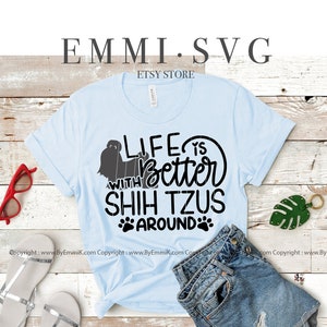 shih tzu amant svg, shih tzu maman svg, chien maman svg, sauvetage maman svg, chien amoureux svg, cadeau pour chien maman, fichier de téléchargement instantané pour cricut