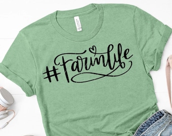 hashtag farm life svg files for cricut and silhouette cameo, free commercial use for shirt design, decal, prints, stencil, iron on vinyl etc
