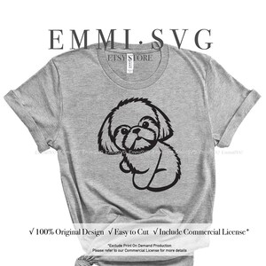 Shih tzu svg, svg chien mignon, chien svg, svg chiot, clipart Shih tzu, image Shih tzu, fichier découpable, fichier imprimable, vecteur, svg couper fichier, cricut