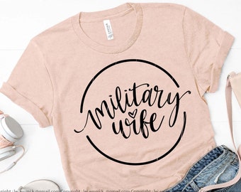 military wife svg for cricut and silhouette cameo. free commercial use for decal, stencil, shirt tee, prints, vinyl iron on etc