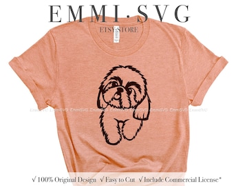 shih tzu clipart, shih tzu svg, dog svg, cute dog svg, cute shih tzu, dog svg, dog clipart, small dog, vector, printable, cuttable, cut file