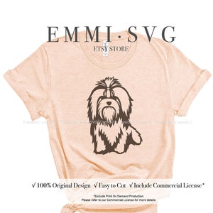 Svg Shih tzu, clipart Shih tzu, clipart chien, chien svg, svg pour animaux de compagnie, chien mignon svg, svg chiot, clipart chiot, silhouette, fichier coupé, fichier dxf