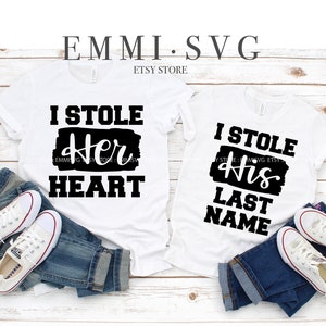 recién casado svg, comprometido svg, le robé el corazón, le robé su apellido svg, divertido san valentín svg, san valentín 2021, camiseta a juego, sr. y sr. svg