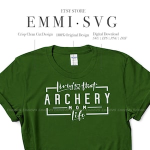 projekt koszulki svg archery mom, pliki svg living that archery mom life dla cricut, pliki svg svg archery mama, sublimacja PNG sports mom