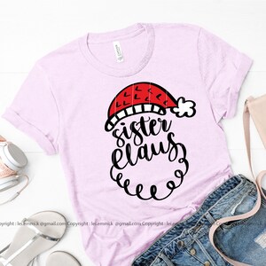 sister Santa Claus svg for cricut, christmas sister svg, christmas family svg, sublimation design, christmas sibling, instant download file