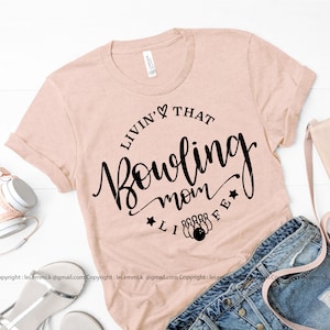 bowling mom svg for cricut and silhouette cameo, free commercial for t shirt, decal, stencil, vinyl iron on, mugs, tumblers, prints etc