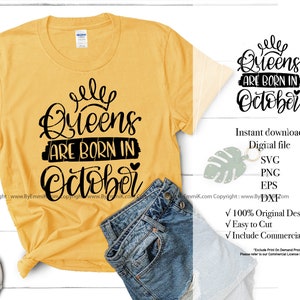 october birthday svg, libra svg, scorpio svg, instant download files, October girl, women birthday shirt, birthday queen svg, cricut file