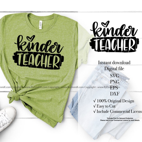 kinder teacher svg, kindergarten teacher svg, instant download svg,eps,png,dxf, free commercial for t shirt, decal, stencil, vinyl iron on