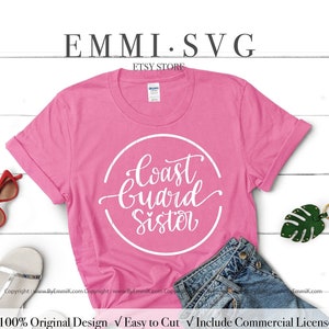 coast guard sister svg, proud sister svg, veteran sister, coast guard brother, instant download file for cricut and silhouette cameo