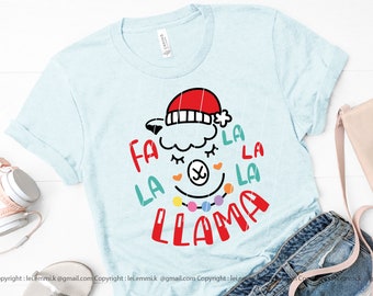 Christmas Llama Svg Etsy