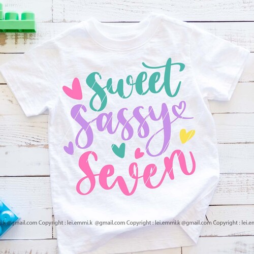 Sweet Sassy Seven Svg for Cricut and Silhouette 7th Birthday - Etsy