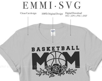 Basketball Mom SVG PNG PDF, Basketball floral Svg, Mom Life Svg, Basketball Mom Shirt, Game Day Svg, basketball mom sublimation design