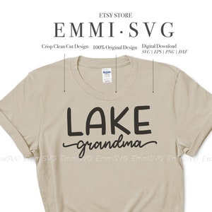 vovó do lago svg png, vida no lago svg png, férias em família no lago svg png, ditado do lago svg, camisa de verão da vovó, arquivo para download instantâneo