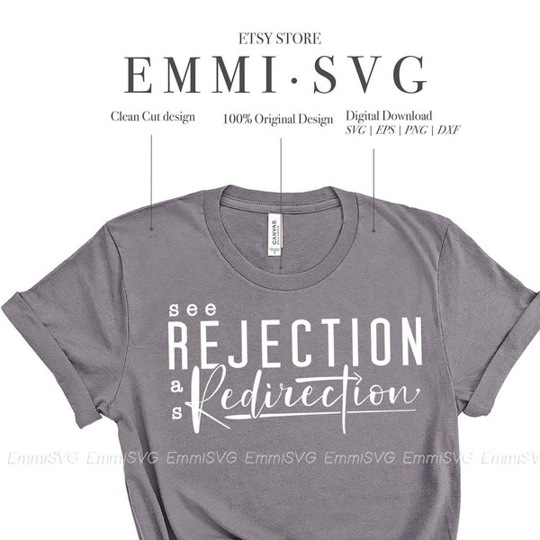 see rejection as redirection svg files for circuit, motivational svg design, affirmation quotes svg, positive quote svg shirt design women