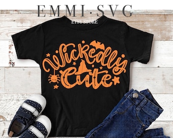 wickedly cute svg, kid halloween svg, halloween shirt, baby halloween, boy halloween, girl halloween, halloween saying, halloween mask