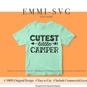 Le plus mignon petit campeur svg, svg camping enfant, svg campeur tout-petit, svg camp enfant, svg camp fille, bébé campeur svg, svg camping garçon, camp cousin