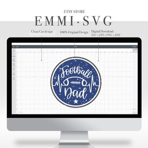 football dad svg, distressed football shirt svg, grunge football dad, circle football dad, sublimation design, instant download cricut file